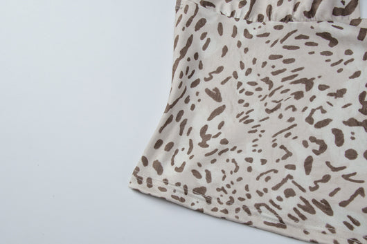 Camiseta Estilo Francés con Estampado Leopardo para Mujer - Image 21
