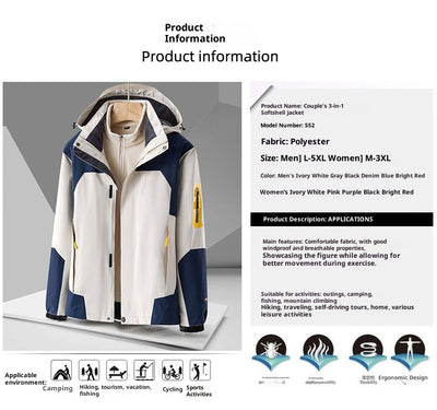 Chaqueta Impermeable Cortavientos con Forro Interior Desmontable - Image 28