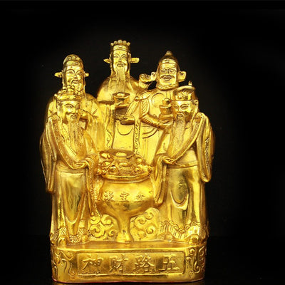Buda Dios de la Riqueza en Cobre Puro - Estatua Grande - Image 17