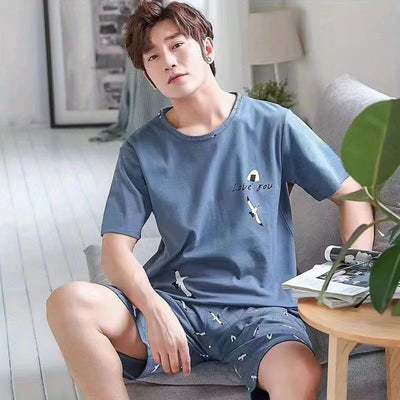 Conjunto Veraniego Hombre Estilo Coreano Manga Corta Holgado - Image 12