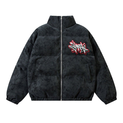 Chaqueta Acolchada de Algodón con Letras Bordadas - Image 11
