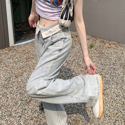 Jeans Rectos Sueltos con Efecto Adelgazante para Mujer - Image 5