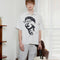 American Portrait Texture Loose Short-Sleeve T-Shirt