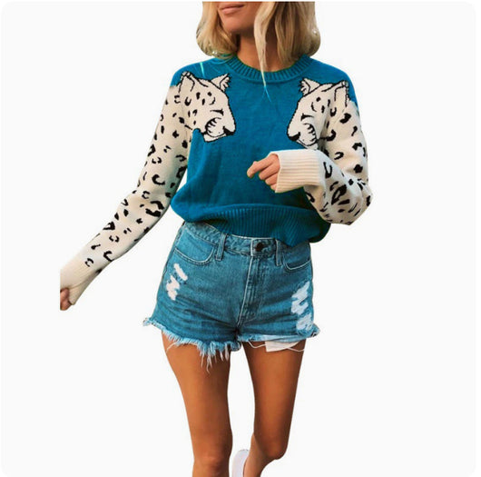 Suéter con Patrón Leopardo en Mangas - Image 10