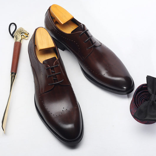 Zapatos de Cuero Tallados a Mano para Hombre - Talla Grande - Image 10