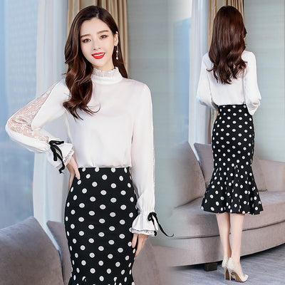 Blusa Elegante de Manga Larga con Cuello de Encaje - Image 12