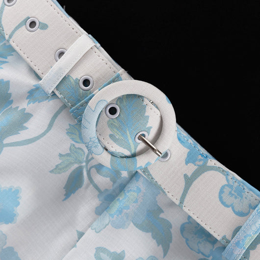 Conjunto de Dos Piezas: Camisa Suelta Larga y Short Talle Alto con Cinturón - Image 38