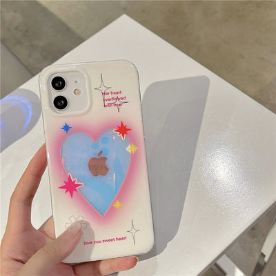 Funda para Celular con Diseño de Corazón Láser Iridiscente - Image 4