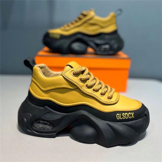 Zapatos Deportivos de Plataforma en Cuero para Hombre - Estilo Moderno y Confort - Image 7