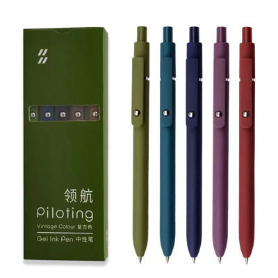 Pluma Retro de Colores Neutrales para Estudiantes y Oficina - Image 6