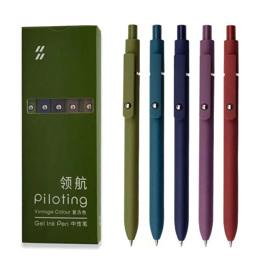 Pluma Retro de Colores Neutrales para Estudiantes y Oficina - Image 6