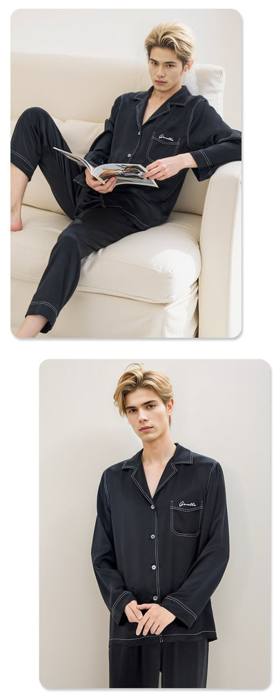 Pijamas de Seda Pesada Mumi para Hombre - Image 30