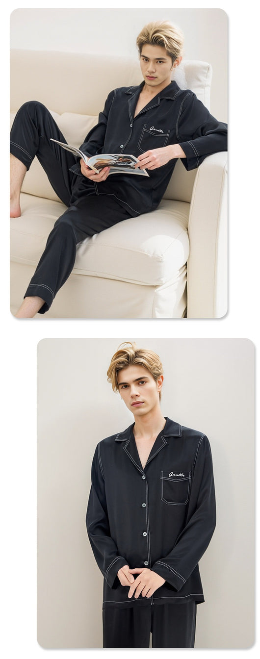 Pijamas de Seda Pesada Mumi para Hombre - Image 30