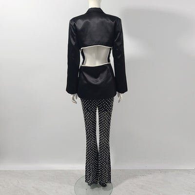 Conjunto de Dos Piezas con Lentejuelas Perladas y Gasa - Image 3