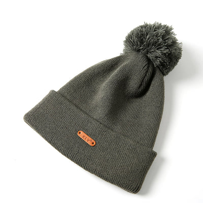Sudadera con Capucha de Lana Pura Color Cálido con Pompón - Image 3