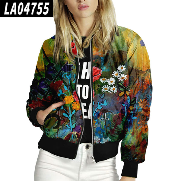 Uniforme de Béisbol para Mujer con Cuello Alzado y Estampado Floral