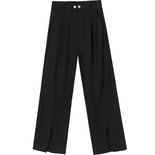 Pantalón Palazzo Cintura Alta Otoño Temprano Mujer Corte Holgado - Image 2