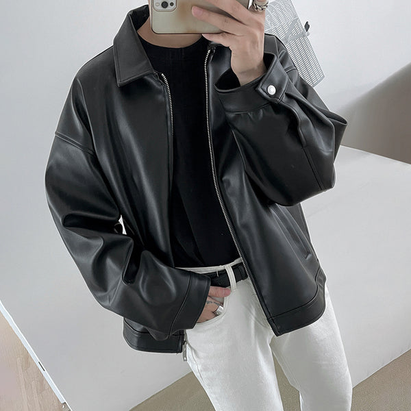 Chaqueta Motociclista Estilo Universitario Coreano
