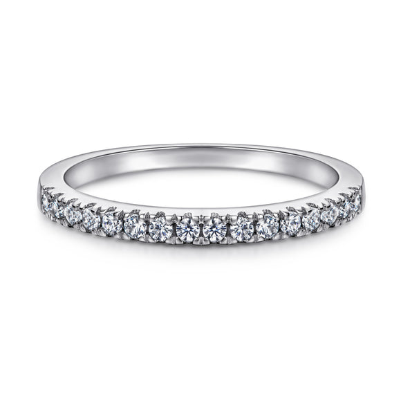 Anillo de Plata Esterlina para Novia con Circón Marqués y Diamantes en Línea