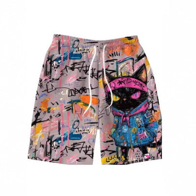 Shorts de Baño Hombre con Estampado 3D Graffiti - Image 4