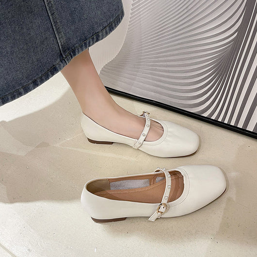 Mocasines Elegantes con Hebilla de Palabra Única para Mujer - Image 11