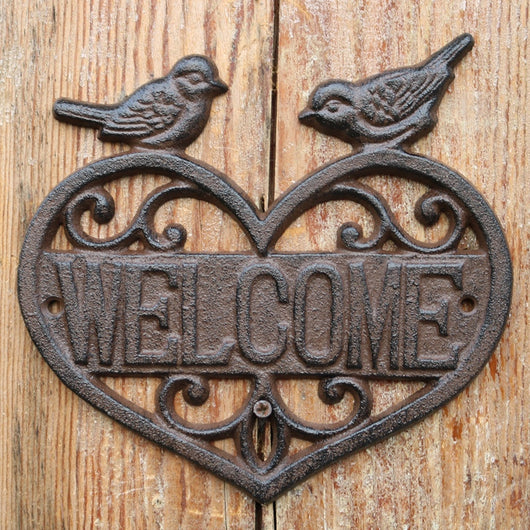 Placa de Bienvenida Retro en Hierro para Puerta y Jardín - Image 4