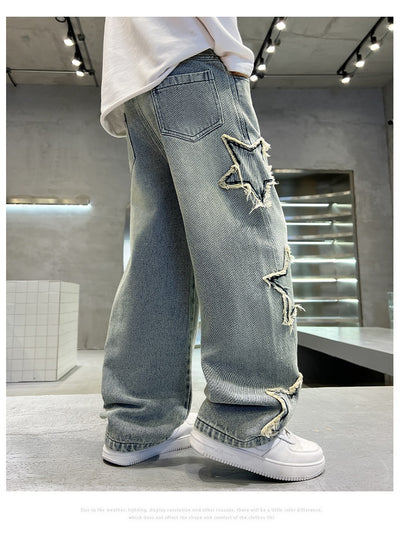Jeans Anchos Pentagrama para Niños - Estilo Moderno y Cómodo - Image 8