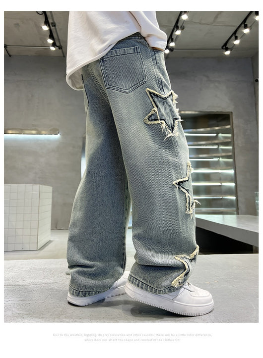 Jeans Anchos Pentagrama para Niños - Estilo Moderno y Cómodo - Image 8