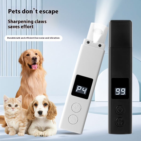 Cortauñas Eléctrico para Mascotas con Luz LED y Cubierta Protectora