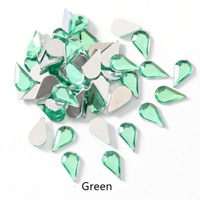 Parches de Diamantes para Uñas - Gotas de Agua Acrílicas con Base Plana - Image 6