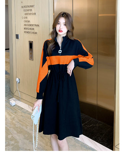 Vestido Tejido Slim con Contraste de Colores - Elegancia y Comodidad - Image 16