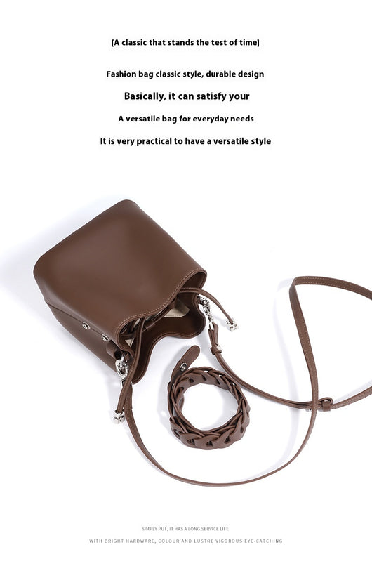 Bolso Bandolera Tejido a Mano - Bucket Bag Artesanal Compacto - Image 13