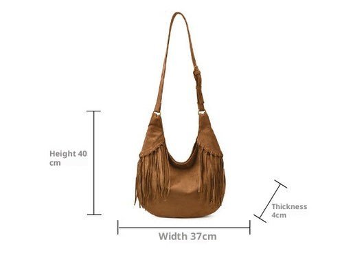 Bolsa Mensajera Retro de Gran Capacidad Tipo Dumpling para Otoño e Invierno - Image 9