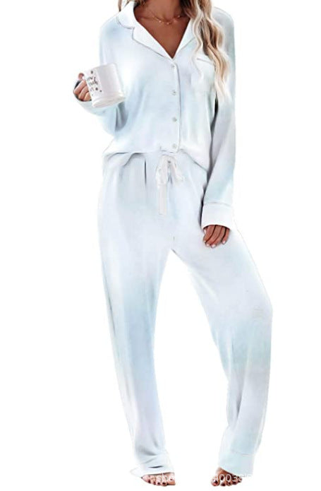 Pijama Tie Dye con Solapa y Botones - Manga Larga