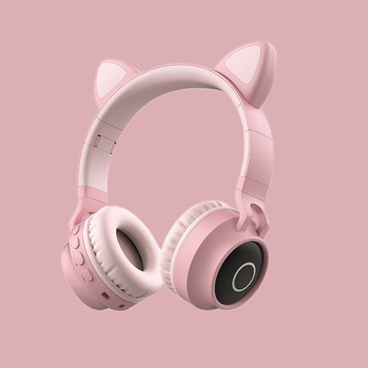 Auriculares Inalámbricos con Orejas LED - Bluetooth 5.0 Plegables para Niños