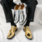 Zapatos de Cuero Brillante con Punta Afilada Estilo Británico para Hombre