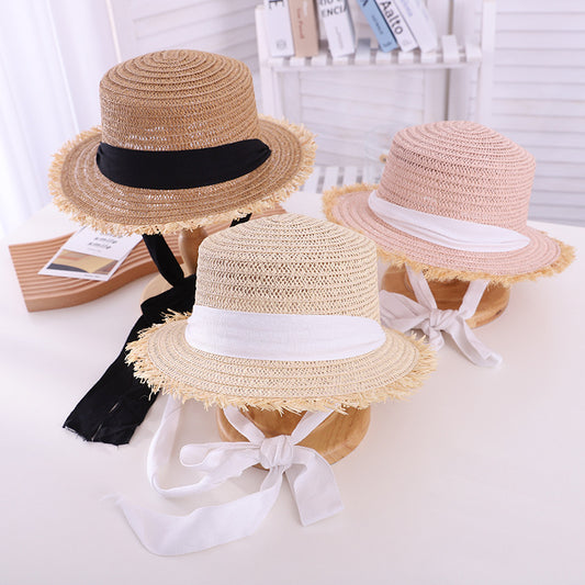 Sombrero de Paja Calado Protección Solar Estilo Británico - Image 2