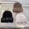 Gorro Tejido Cálido y Suave con Moño para Invierno