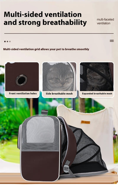Mochila Transportadora para Gatos de Gran Capacidad Expandible con Ventana Transparente - Image 23
