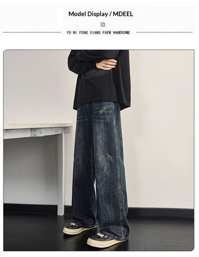 Jeans Rectos Holgados para Hombre - Estilo Moderno y Versátil - Image 9