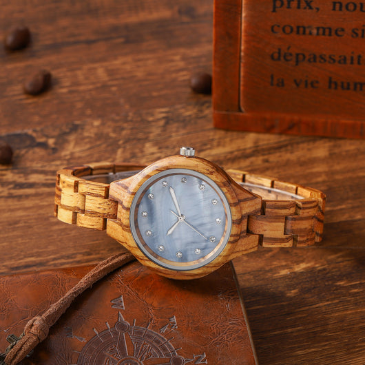 Reloj de Madera Sándalo con Movimiento Cuarzo Original - Image 8
