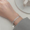 Pulsera de Plata S925 Cadena Ancha Efecto Frío para Mujer