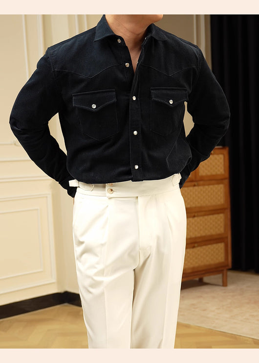 Camisa Casual de Negocios para Hombre en Algodón Puro con Tejido Texturizado - Image 16