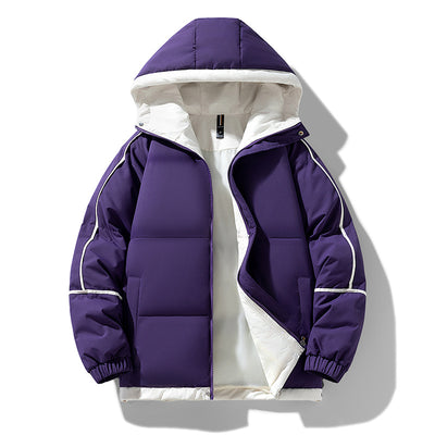 Abrigo Acolchado Holgado con Capucha - Algodón Casual para Hombre - Image 8