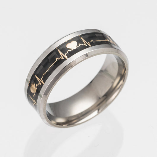 Anillo de Pareja Fibra de Carbono con Luz Luminosa - Image 7