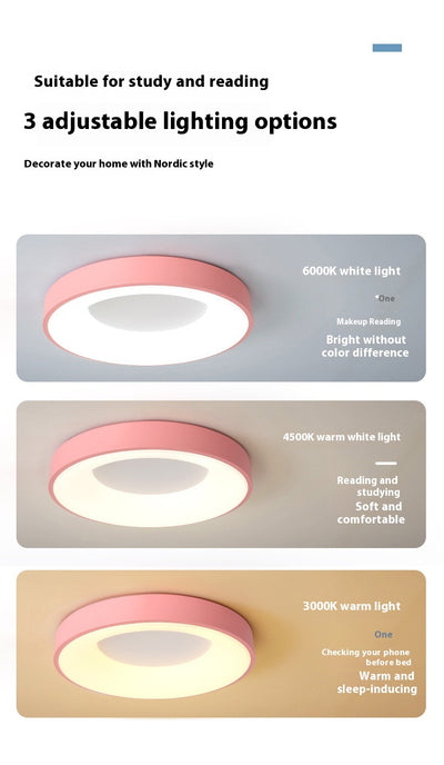 Lámpara de Techo LED Minimalista Redonda Macaron con Protección Ocular - Image 44