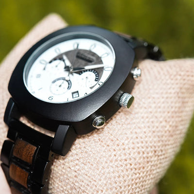 Reloj de Madera Multifunción con Tres Esferas de Cuarzo - Image 6