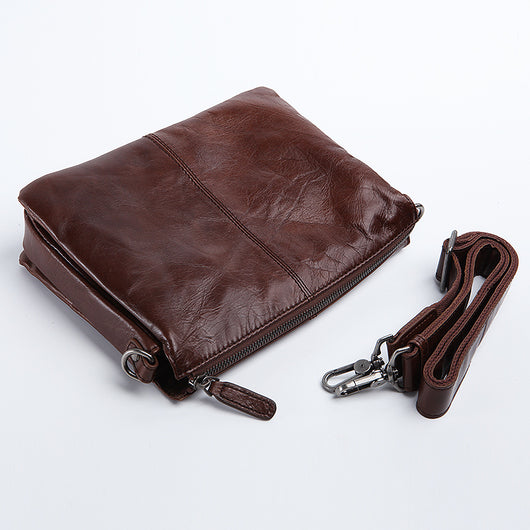 Bolso Bandolera de Cuero Genuino con Corte Transversal - Image 4