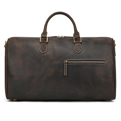 Bolsa de Viaje Cuero Vintage Crazy Horse Gran Capacidad - Image 17