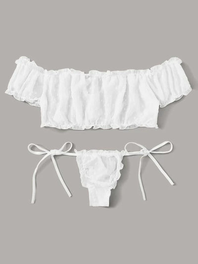Conjunto de Lencería Sexy con Encaje y Diseño Dividido - Image 15